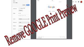 How to remove Google Print Preview - Windows