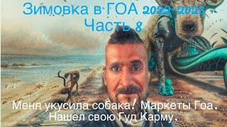 Зимовка в ГОА 2022 - 2023. Часть 8. Меня укусила собака! Маркеты ГОА. Нашёл свою Гуд Карму.