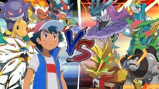 Legendary Pokémon Battle: Ash Vs Legendary Beasts and Deers (Paradox Pokemon)