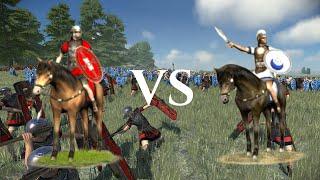 ROME TOTAL WAR REMASTERED: Roman Cavalry VS Round Shield Cavalry