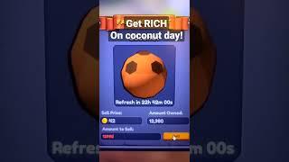 Get Rich with me on Coconut Day in Dragon Adventures! #dragonadventures #roblox #shorts #robloxshort