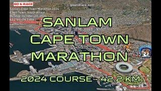 Sanlam Cape Town Marathon 2024: fly over the marathon course! Video of the race path.