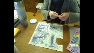 Romantic landscape - decoupage tutorial