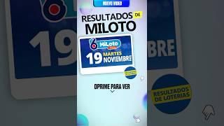 Resultado MiLoto del 19 de Noviembre 2024 #shorts #resultado #miloto #chance