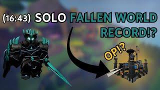 [16:43] SOLO FALLEN WORLD RECORD (with strat) WITH BUFFED MERCENARY BASE!? | Tower Defense Simulator