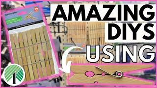  GRAB CLOTHESPINS And Turn It Into HIGH-END Looking DIYS |  Affordable Dollar Tree DIYS