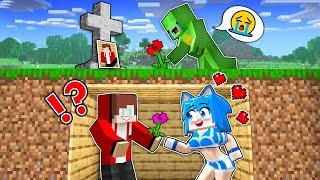 GIRL SONIC and JJ BURIED ALIVE FELL in LOVE! Mikey is SAD at the GRAVE in Minecraft - Maizen