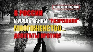 В завершение Года Семьи мусульманам России "разрешили" многоженство! Депутаты против! Новости