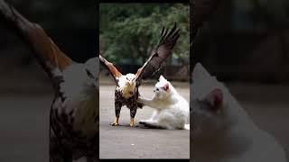 Eagle Captured While Hunting a Cat.  