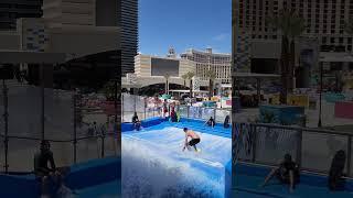 Nick Nguyen - Las Vegas FlowRider at Planet Hollywood Resort Pro Flowboarder Flowboarding Pool deck