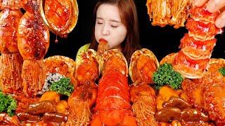 ASMR (cooking) Thanks for 1 million subscribers SPICY SEAFOOD AND MUSHROOM. 마라불닭해물찜. MUKBANG