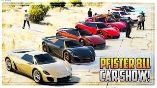 GTA 5 NEW 'PFISTER 811' CAR SHOW! Best Paint Jobs & Customization! (PS4)