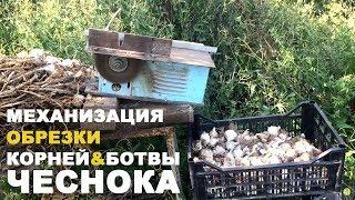 Быстрая обрезка ботвы и корней чеснока. Автоматизация в быту-продолжение