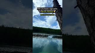 I found a rope swing on the most beautiful lake in Germany: Eibsee   Untersee Garmisch Partenkirchen