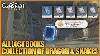 All Lost Books Location Collection Of Dragons & Snakes World Quest Guide - Genshin Impact 2.4