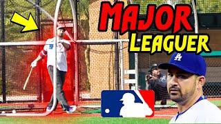 MLB PLAYER HITTING ON OUR FIELD (Dodgers)