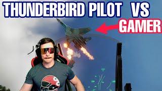 REAL Thunderbird Pilot Dogfights GAMER for FIRST TIME! | Digital Combat Simulator