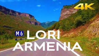 Driving tour, M6 Road, Lori Province, Armenia, Vanadzor to Alaverdi. 4K 60fps