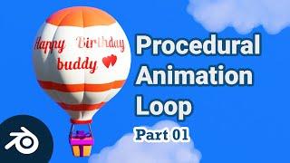 Gift box | happy birthday BLENDER PROCEDURAL ANIMATION LOOP - PART 01