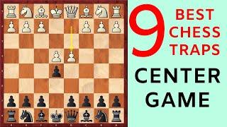 9 Chess Opening Traps in the Center Game [for Black]