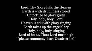 LORD THY GLORY FILLS THE HEAVENS Hymn Lyrics Words text trending sing along song music