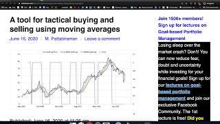 A tool for tactical buying and selling using moving averages