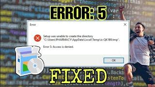 #Setup was unable to create the directory | #Software installation Failed | #Fixed 