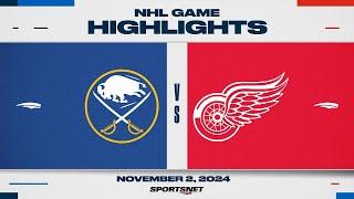 NHL Highlights | Sabres vs. Red Wings - November 2, 2024