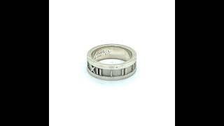 TIFFANY & CO AUTHENTIC ESTATE ATLAS RING SIZE 6.5 SILVER 6 MM TIF383