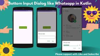 bottom input dialog like WhatsApp