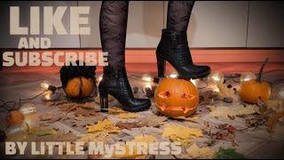 Little Mystress  ASMR & High Heels Crush soft things Pumpkin crush #foodcrush #highheels #fruitcrush