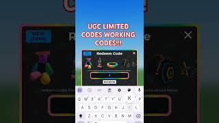 Ugc limited code working codes [REAL!!]