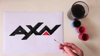 comment dessiner le logo axn/Wie zeichnet man ein axn-Logo