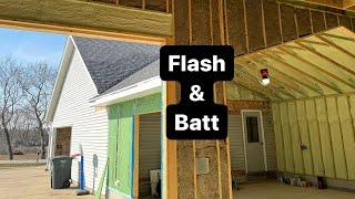 Flash and Batt GARAGE insulation // Rockwool Comfortbatt R15 // Garage Build Ep. 14