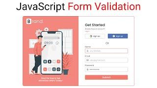 Learn JavaScript form validation || JavaScript project for beginners 