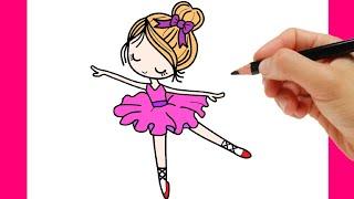 How to draw a ballerina EASY STEP BY STEP