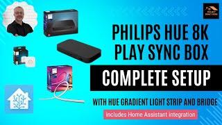 Philips Hue Play HDMI Sync Box 8K - Complete Setup with Gradient Light Strip