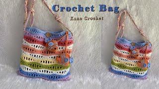 CROCHET BAG  Crochet Ocean Waves Bag  Crochet Fish Keychain