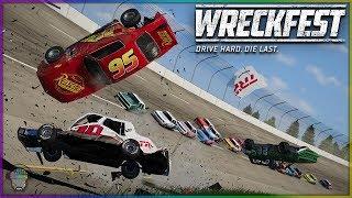 Lightning McQueen at Talladega! | Wreckfest | NASCAR Legends Mod