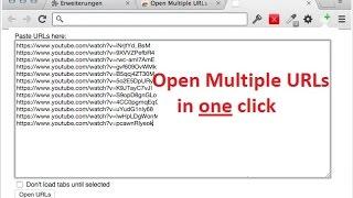 How to open Multiple URLs in one Click Easiest Way