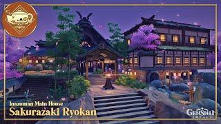 Inazuman Main House ️ Sakurazaki Ryokan【 Part 1: Exterior】 | Serenitea Pot | Genshin Impact | 原神