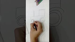 How draw easy truck for kids