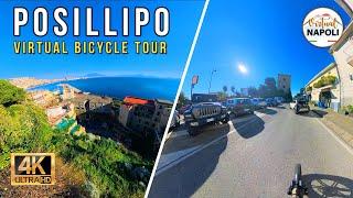 Naples - Italy Virtual Bicycle Tour - Manzoni, Posillipo, Petrarca 4KUHD #bicycletour #napoli #4k