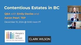 Contentious Estates in BC (Recorded Webinar)