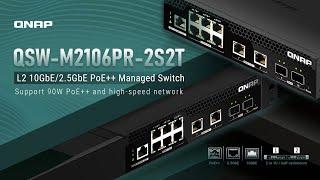 QSW-M2106PR-2S2T: L2 10GbE/2.5GbE PoE++ Managed Switch for next-generation Wi-Fi network deployment