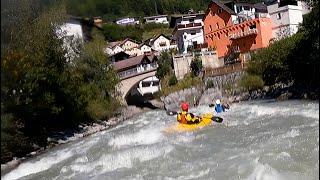 Kayaking on Sanna river (Austria) |  28 m3/s - 220 cm | Prijon Pike