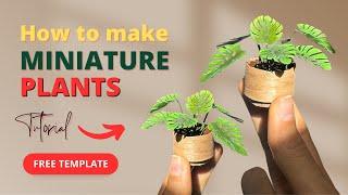DIY Miniature Plants | Dollhouse Plants | Tutorial for Beginners