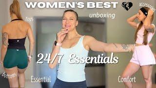 WOMEN'S BEST - 24/7 ESSENTIALS | Live unboxing first look | fitness model try on haul