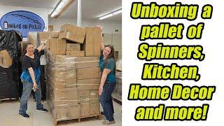 Unboxing a Pallet of Spinners, Kitchen, Home Decor and more!