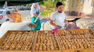 Chitir - Chitir Samosa | Cooking Crispy Vegetable Samosa | Famous Uzbek Street Food